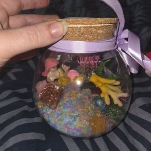 Colorful Jar with Cork Lid